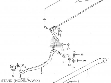 STAND (MODEL V/W/X) - DR125SE 2000 (Y)