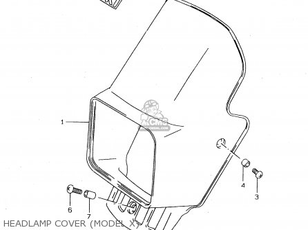 HEADLAMP COVER (MODEL X) - DR125SE 2000 (Y)
