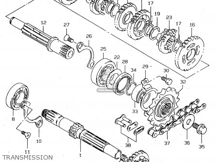 TRANSMISSION - DR125SEU 1997 (V) GERMANY (E22)