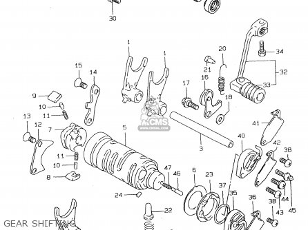 GEAR SHIFTING - DR125SEU 1997 (V) GERMANY (E22)