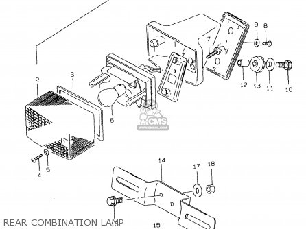 REAR COMBINATION LAMP - DR125SEU 1997 (V) GERMANY (E22)