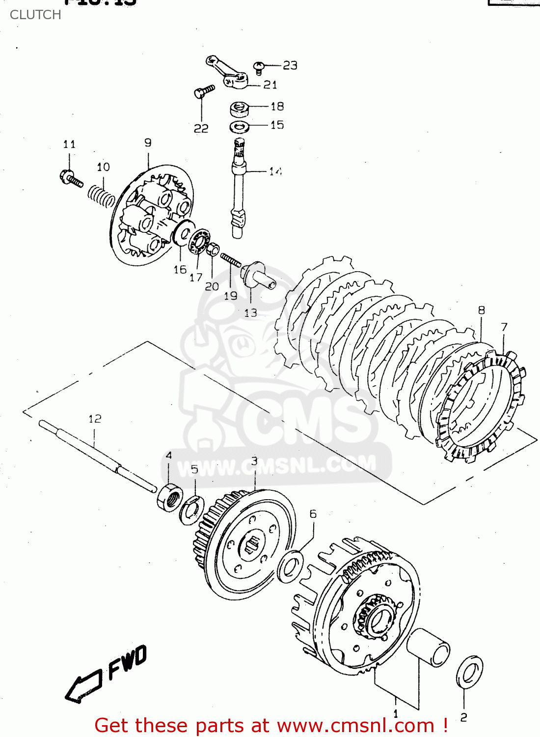 CLUTCH DR125SEU 1998 (W) GERMANY (E22)