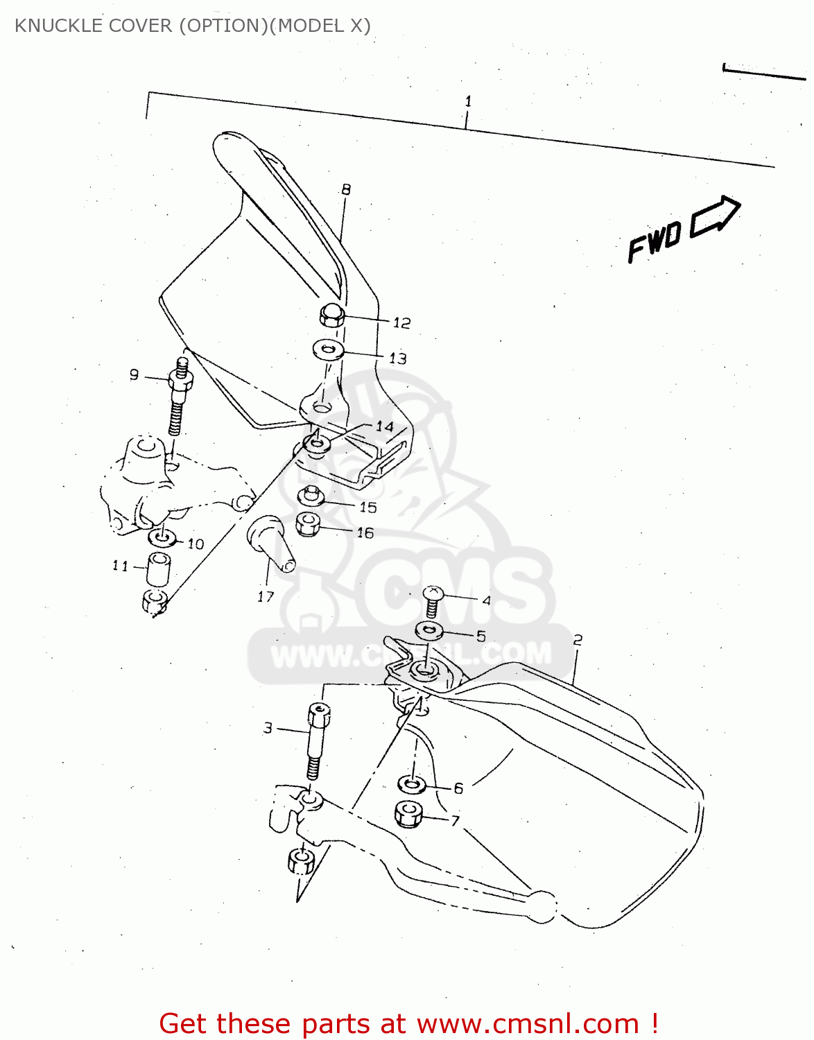 KNUCKLE COVER (OPTION)(MODEL X) DR125SEU 1999 (X) GERMANY (E22)