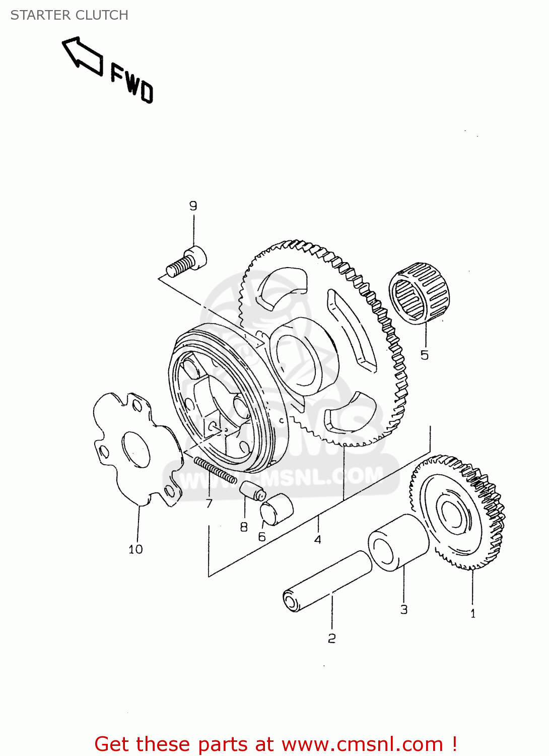 STARTER CLUTCH DR125SEU 1999 (X) GERMANY (E22)