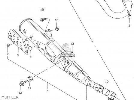 MUFFLER - DR125SEU 1999 (X) GERMANY (E22)