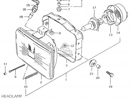HEADLAMP - DR125SEU 1999 (X) GERMANY (E22)