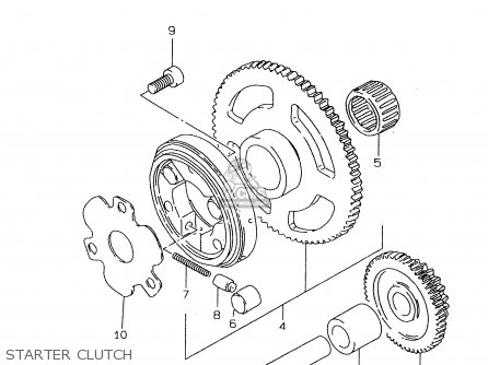 STARTER CLUTCH - DR125SEU 1999 (X) GERMANY (E22)