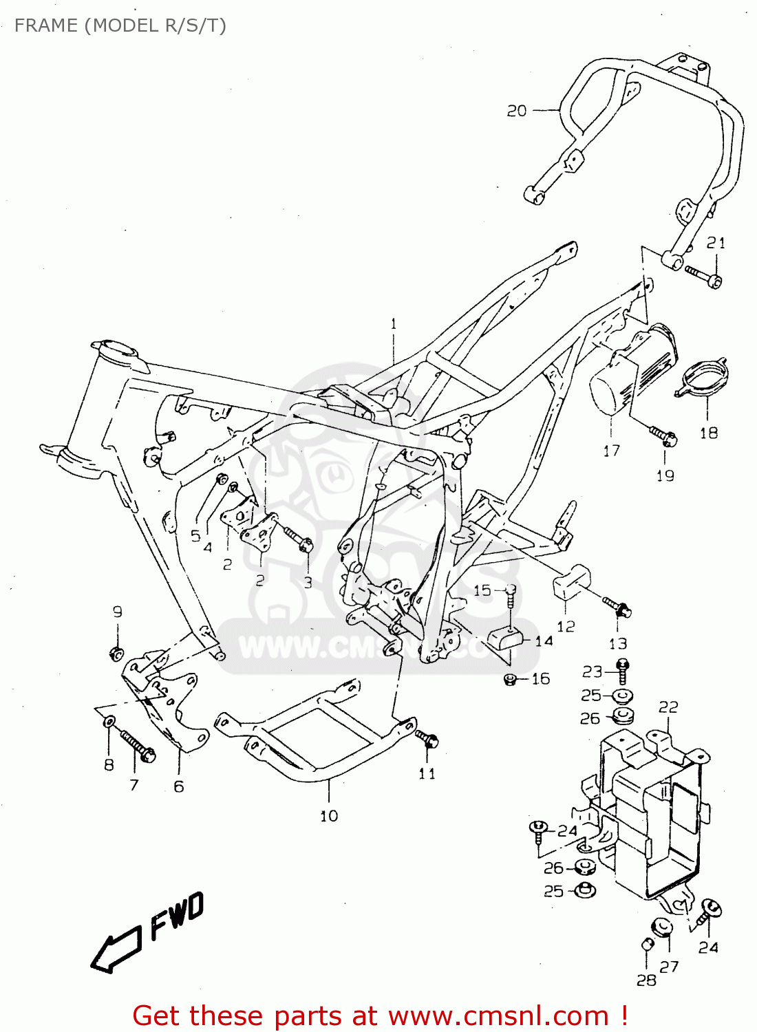 FRAME (MODEL R/S/T) DR125SEU 2000 (Y)