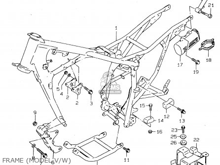 FRAME (MODEL V/W) - DR125SEU 2000 (Y)
