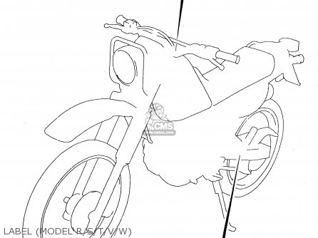 LABEL (MODEL R/S/T/V/W) - DR125SEU 2000 (Y)