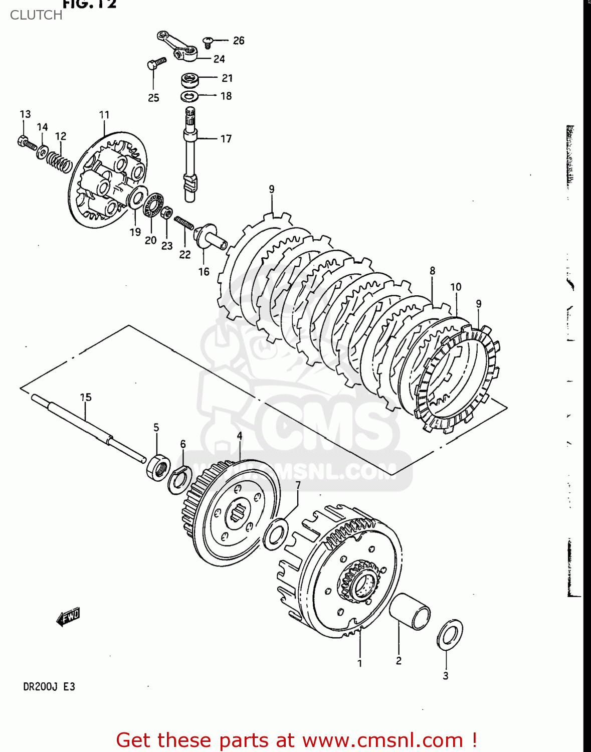 CLUTCH DR200 1986 (G) USA (E03)