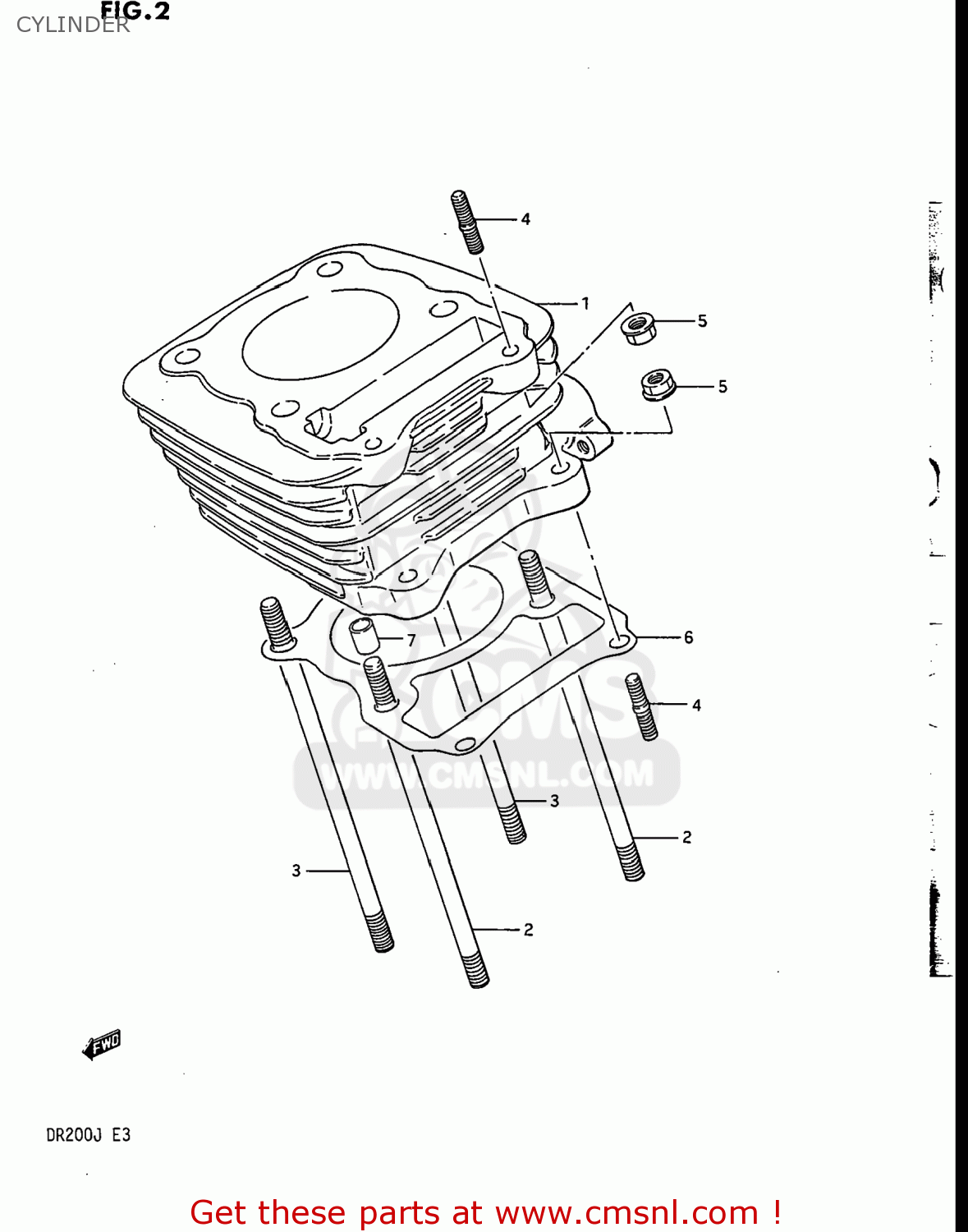 CYLINDER DR200 1986 (G) USA (E03)