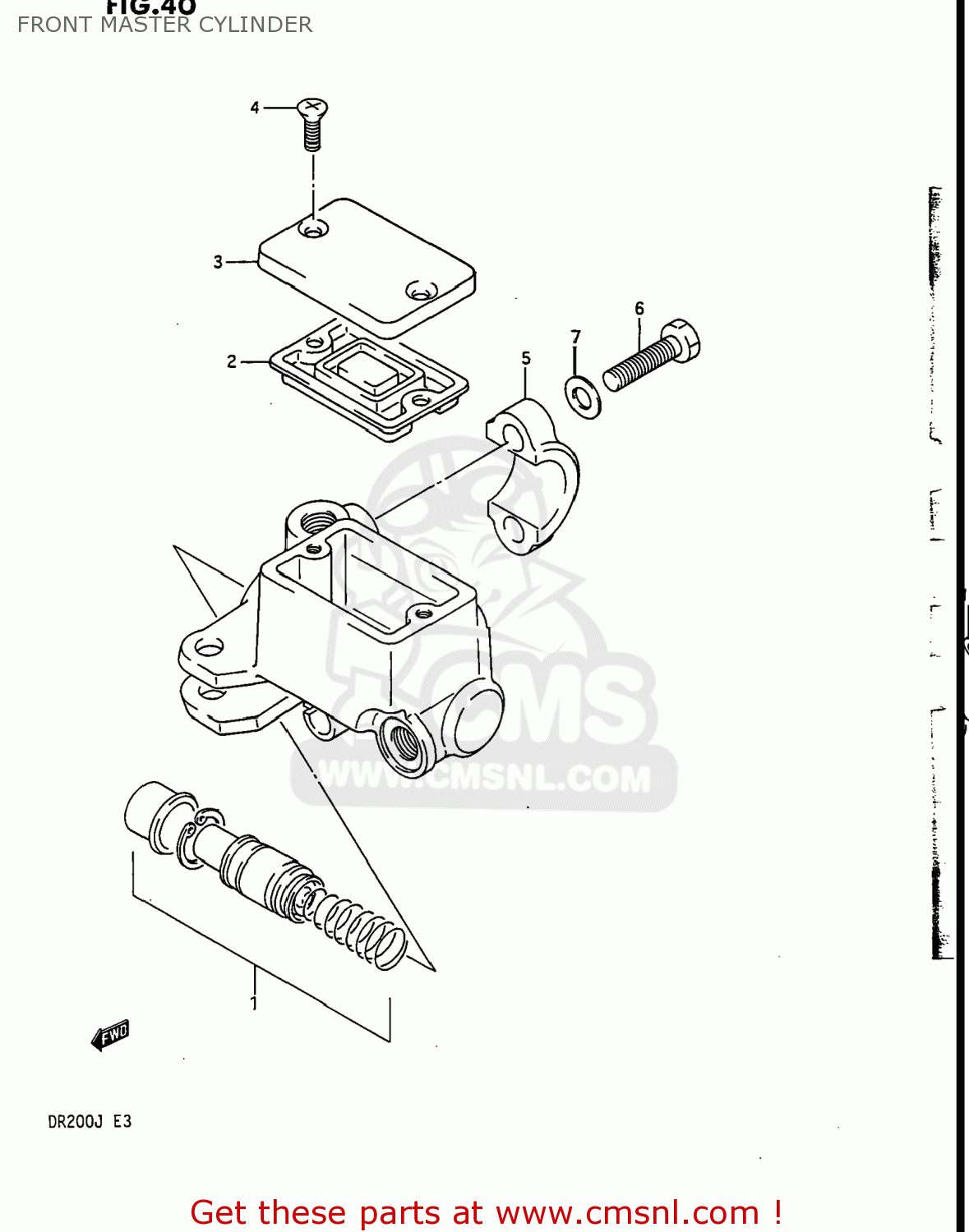 FRONT MASTER CYLINDER DR200 1986 (G) USA (E03)