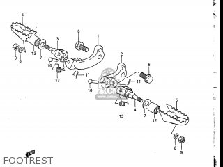 FOOTREST - DR200 1986 (G) USA (E03)
