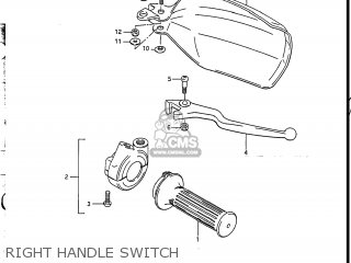 RIGHT HANDLE SWITCH - DR200 1986 (G) USA (E03)