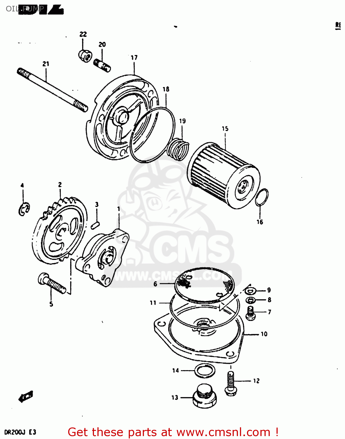 OIL PUMP DR200 1986 (G)