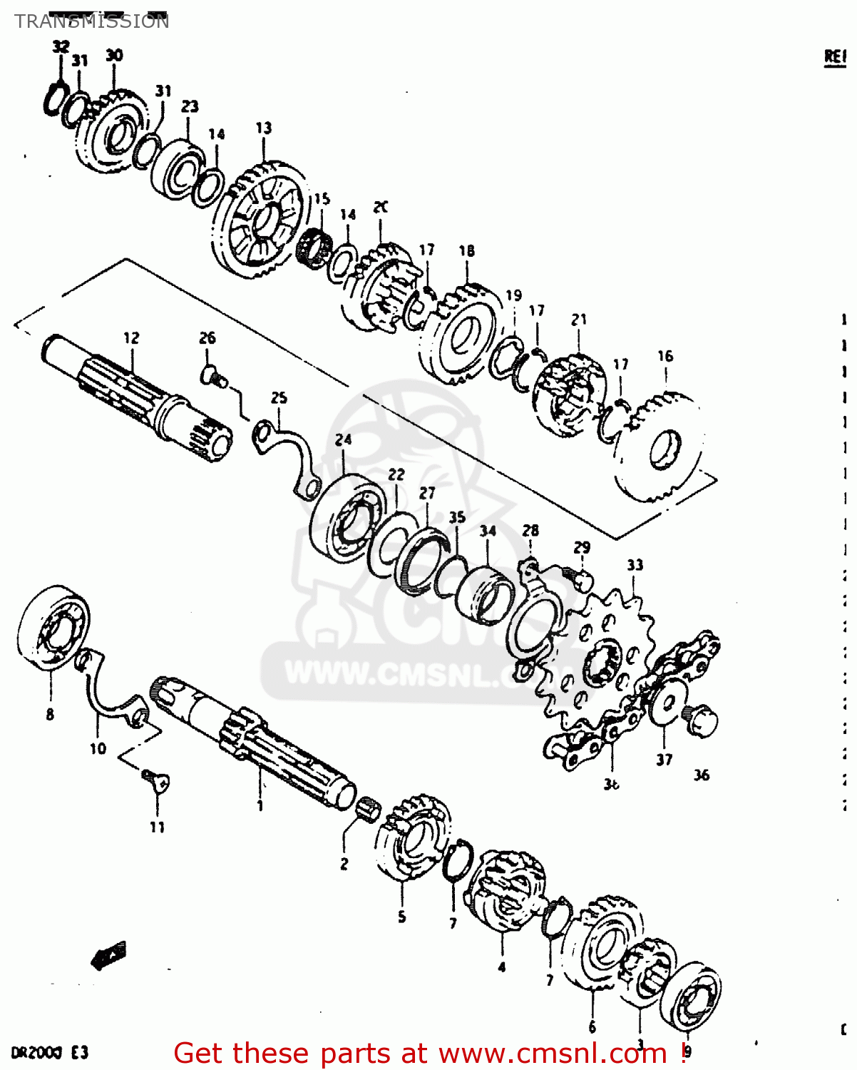TRANSMISSION DR200 1986 (G)