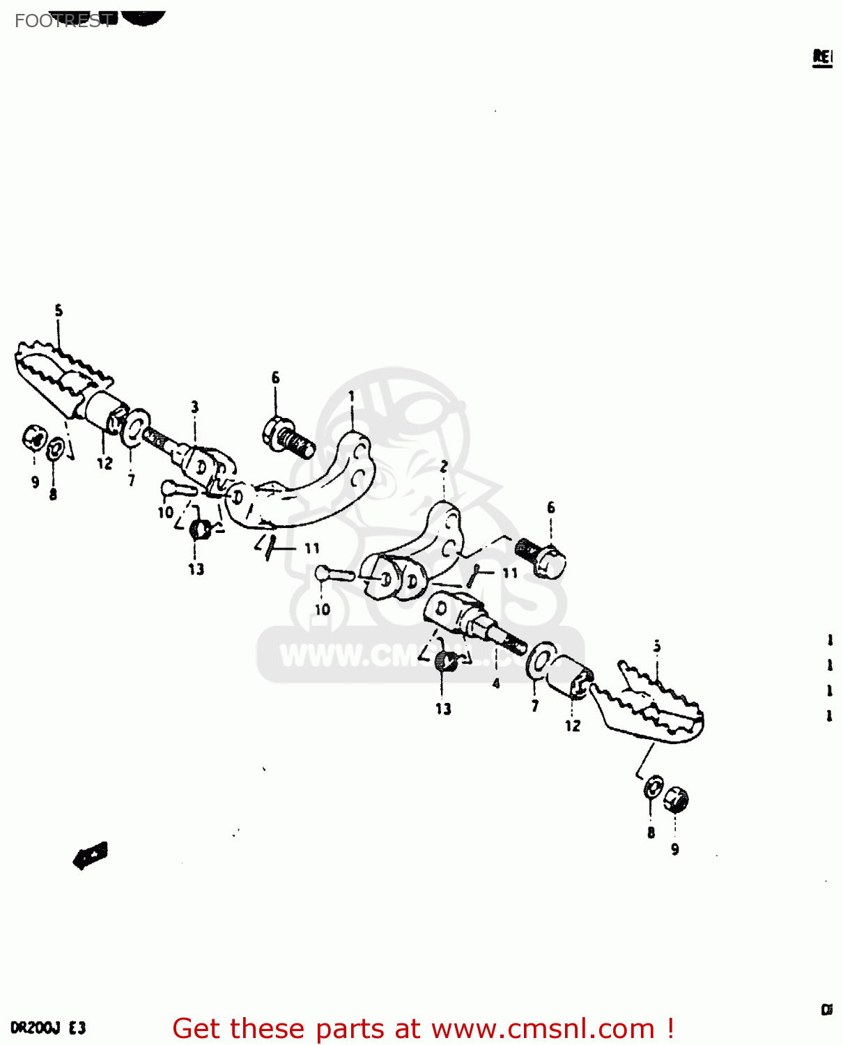 FOOTREST DR200 1986 (G)