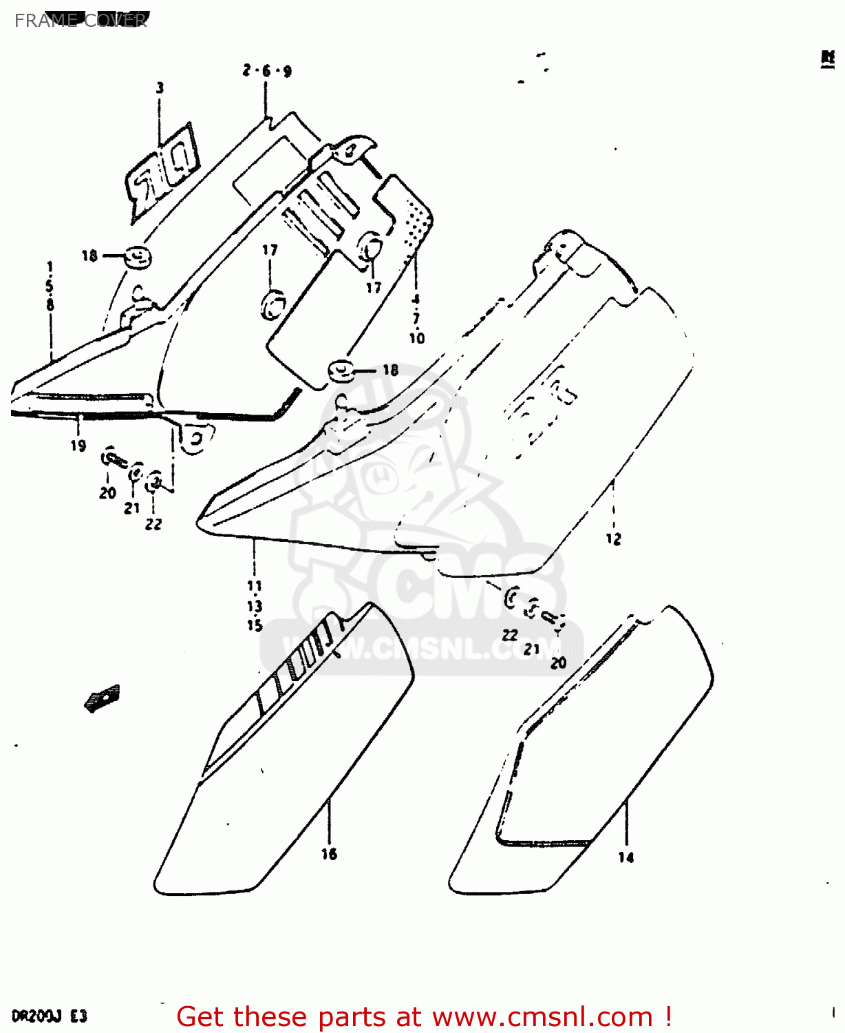 FRAME COVER DR200 1986 (G)