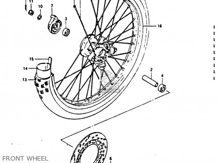 FRONT WHEEL - DR200 1986 (G)