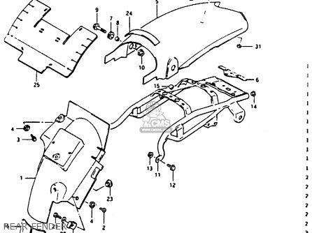 REAR FENDER - DR200 1986 (G)