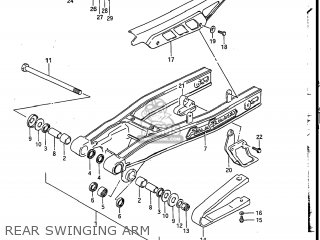 REAR SWINGING ARM - DR200 1987 (H) USA (E03)