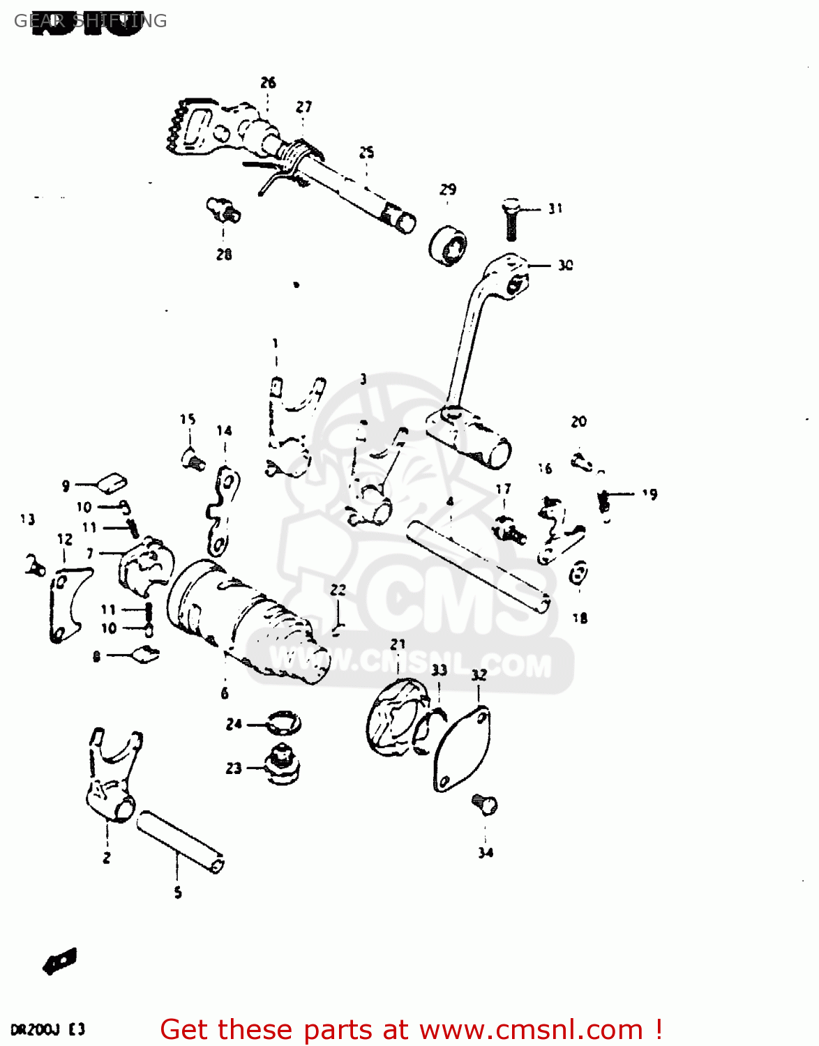 GEAR SHIFTING DR200 1987 (H)