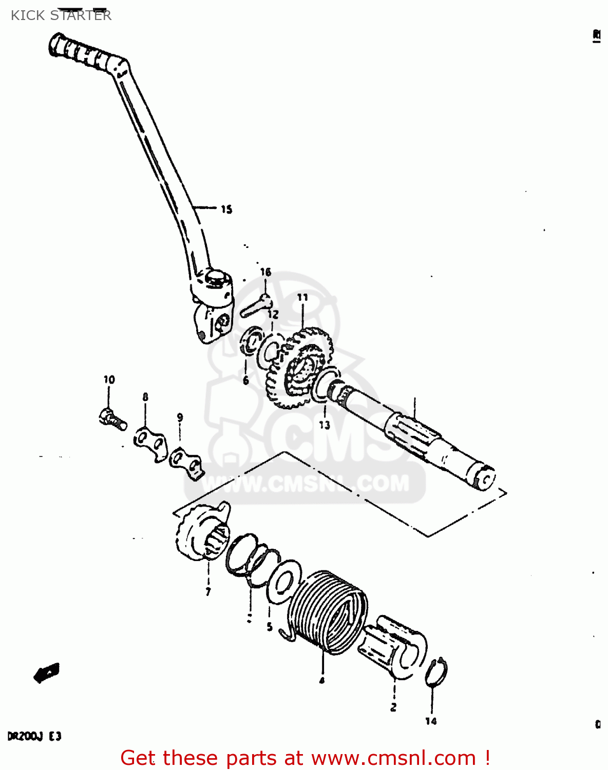 KICK STARTER DR200 1987 (H)