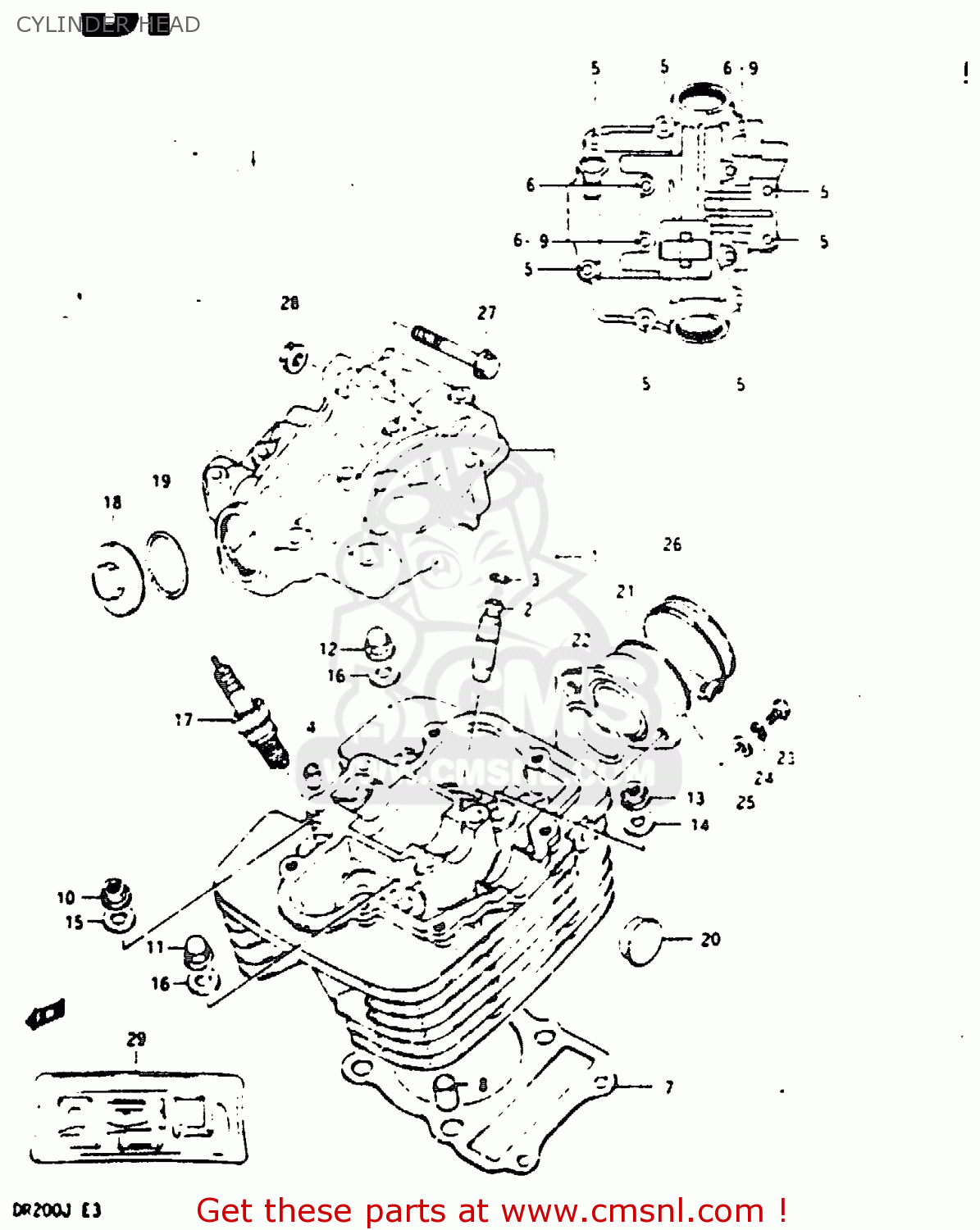CYLINDER HEAD DR200 1987 (H)
