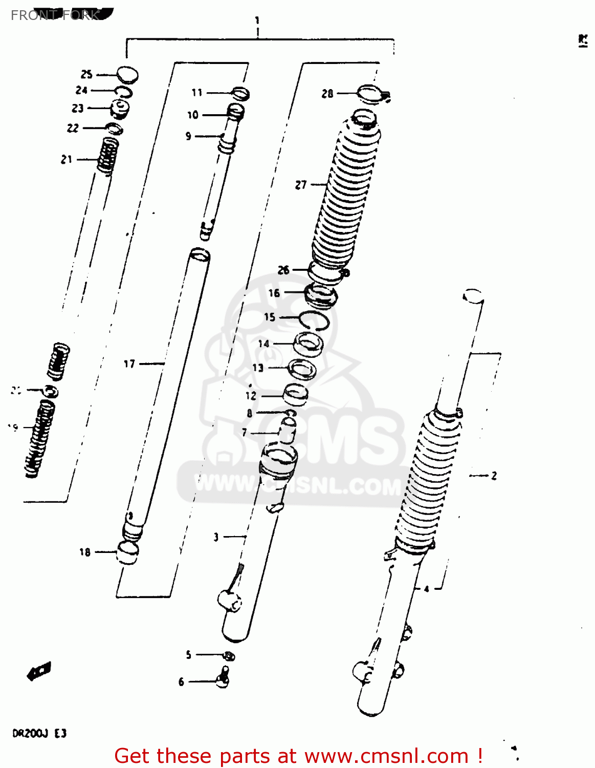 FRONT FORK DR200 1987 (H)