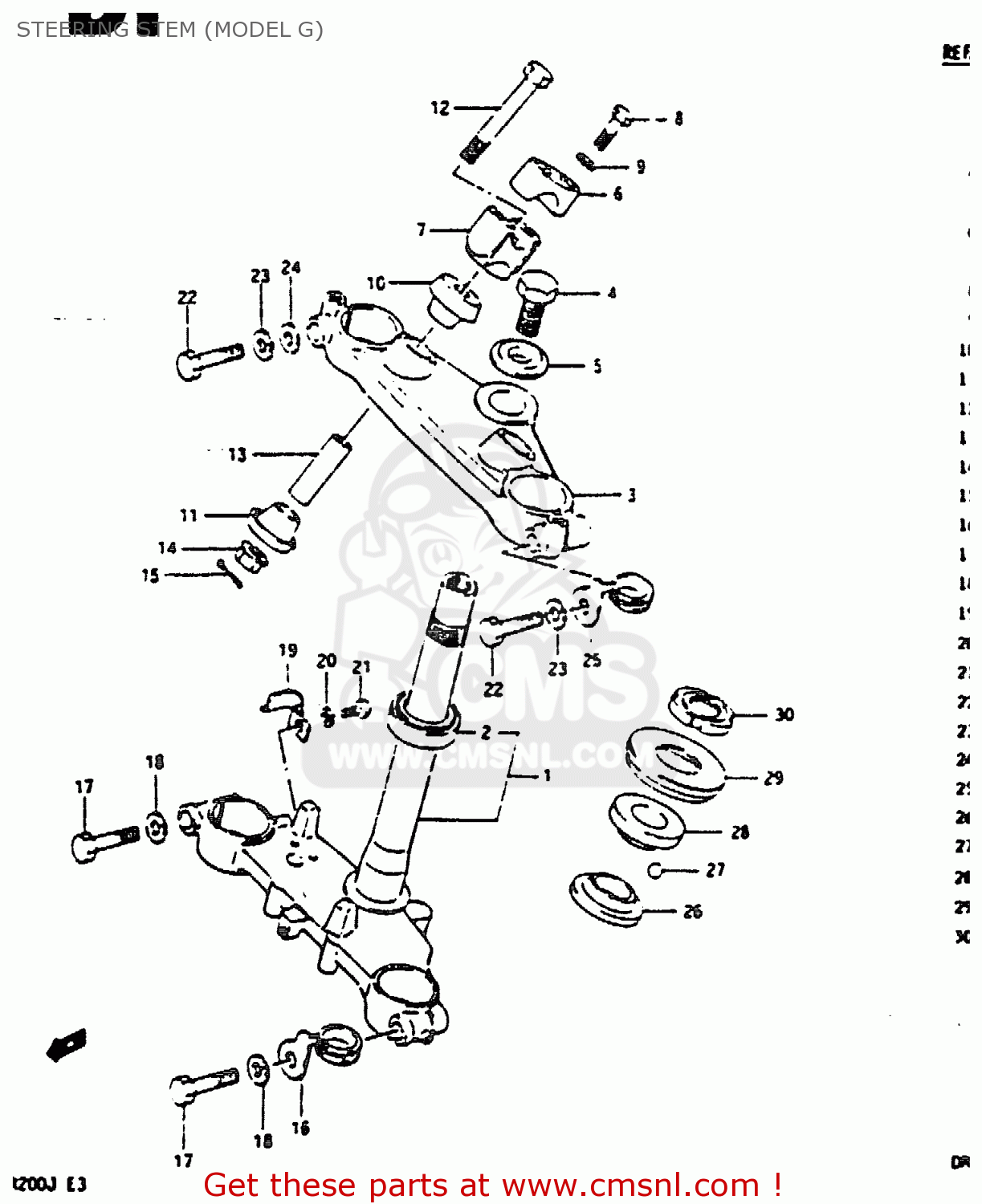 STEERING STEM (MODEL G) DR200 1987 (H)