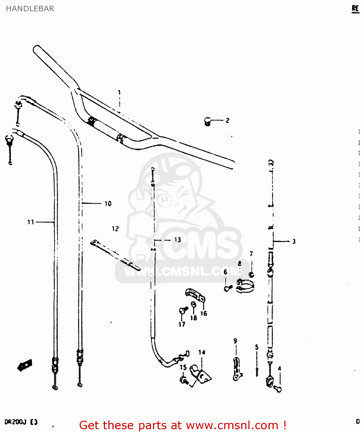 HANDLEBAR DR200 1987 (H)