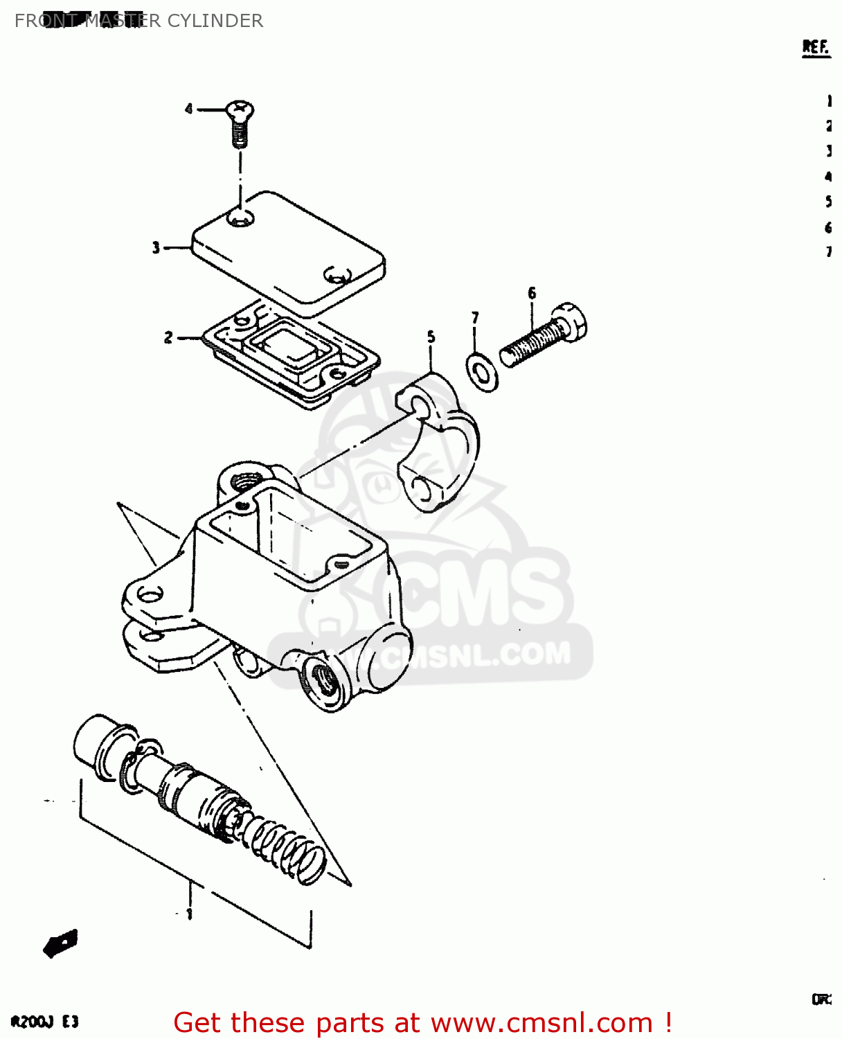 FRONT MASTER CYLINDER DR200 1987 (H)