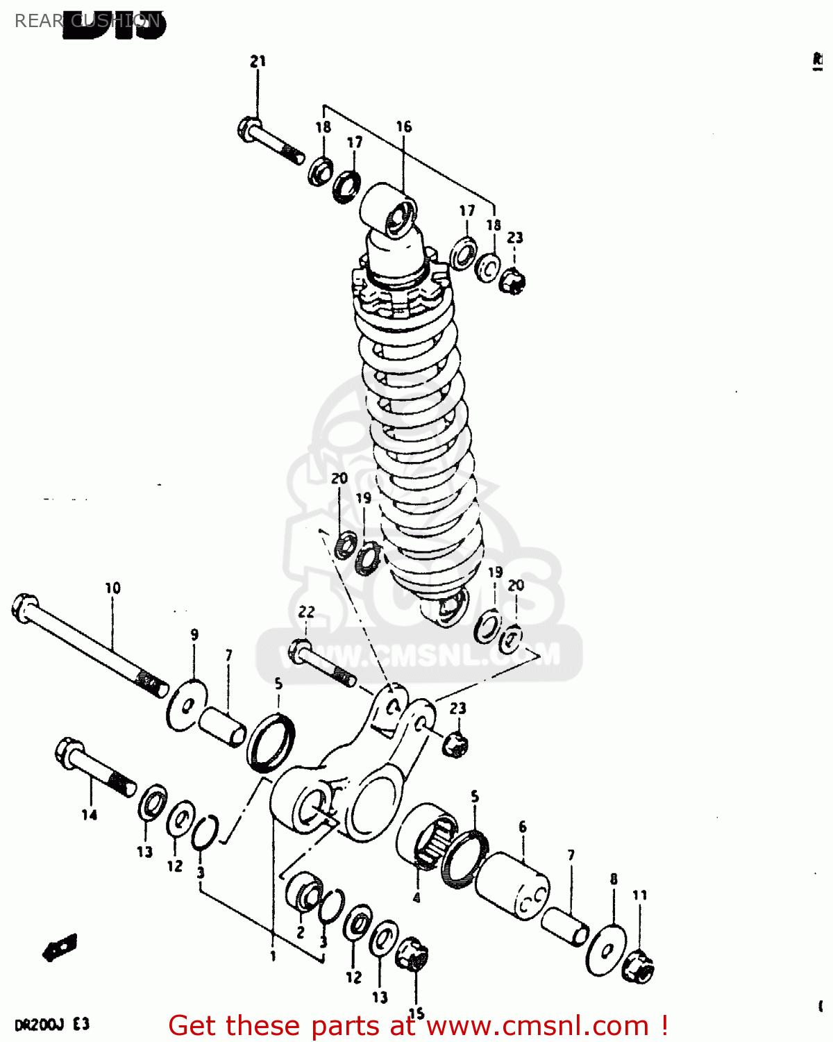 REAR CUSHION DR200 1987 (H)