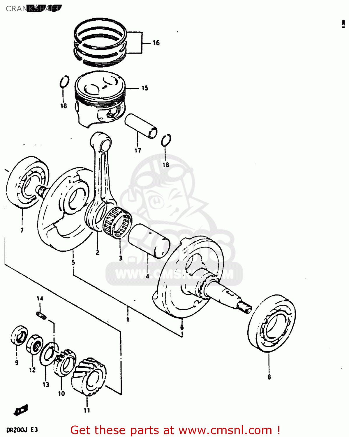 CRANKSHAFT DR200 1987 (H)
