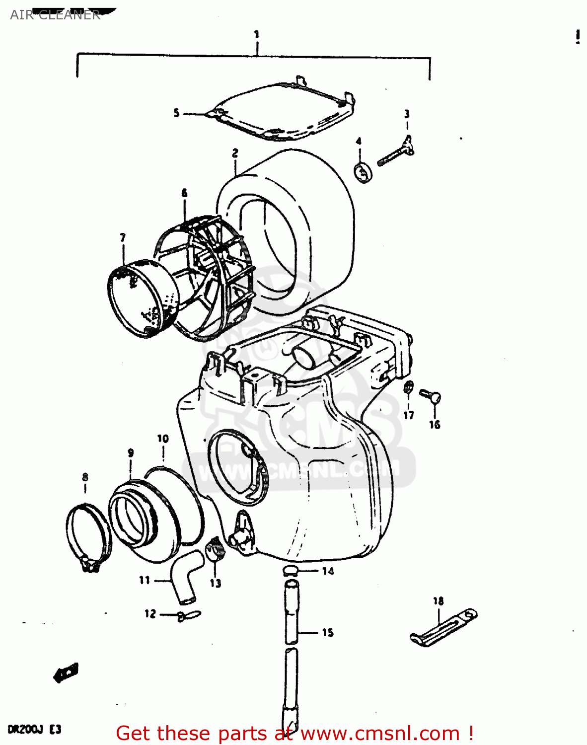 AIR CLEANER DR200 1987 (H)