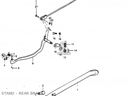 STAND - REAR BRAKE - DR200 1987 (H)