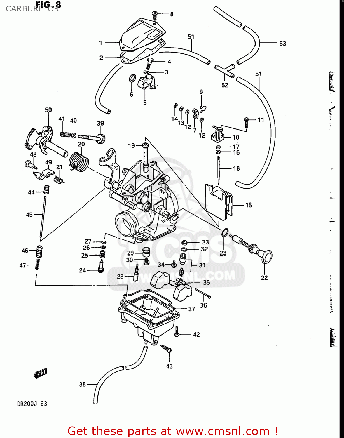 CARBURETOR DR200 1988 (J) USA (E03)