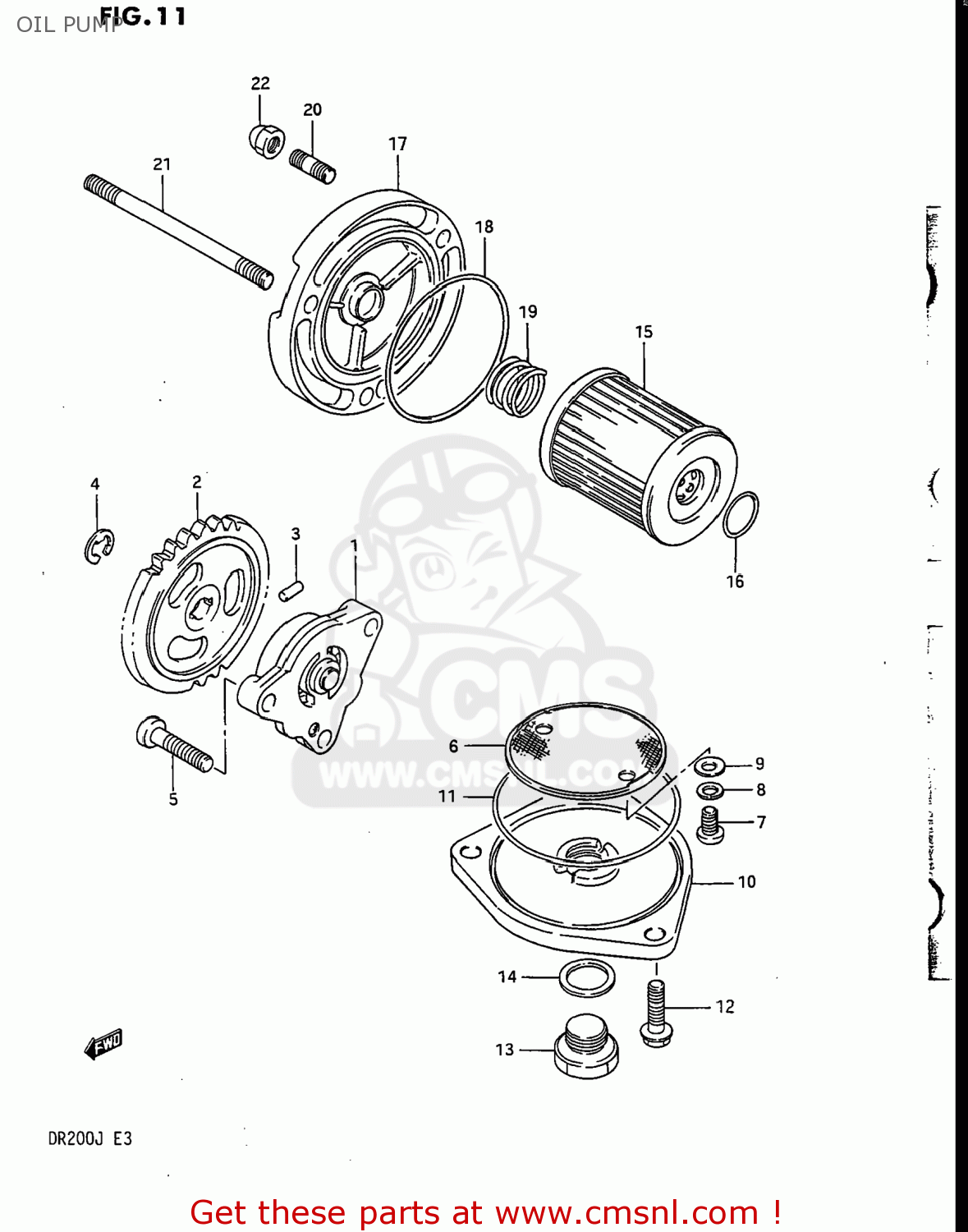 OIL PUMP DR200 1988 (J) USA (E03)