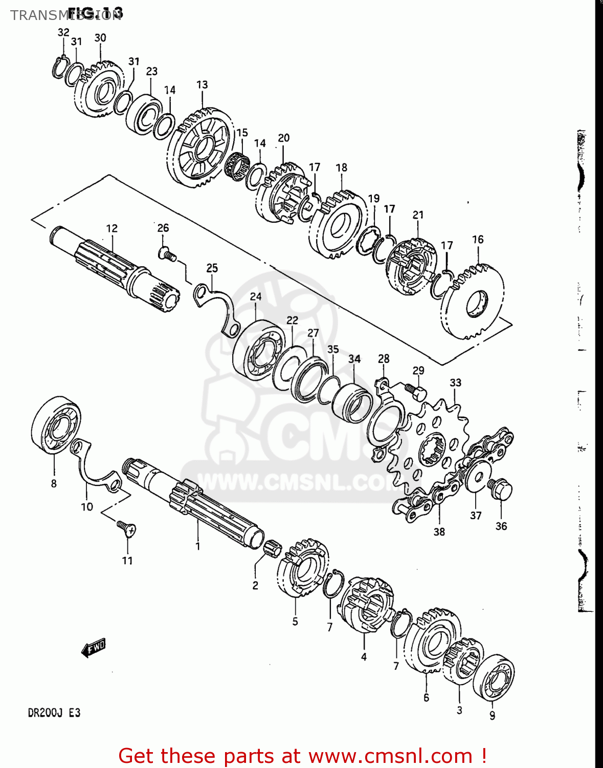 TRANSMISSION DR200 1988 (J) USA (E03)