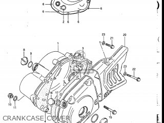 CRANKCASE COVER - DR200 1988 (J) USA (E03)