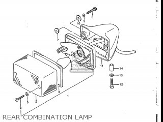 REAR COMBINATION LAMP - DR200 1988 (J) USA (E03)