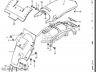 REAR FENDER - DR200 1988 (J) USA (E03)