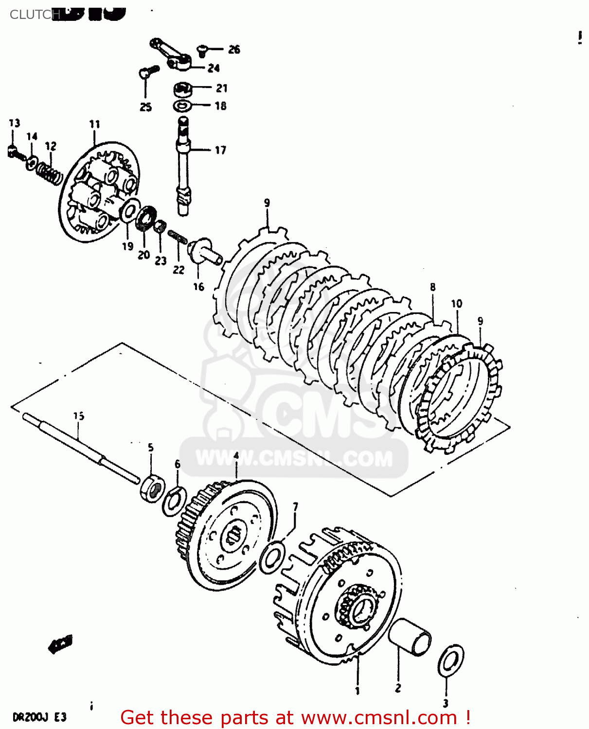 CLUTCH DR200 1988 (J)