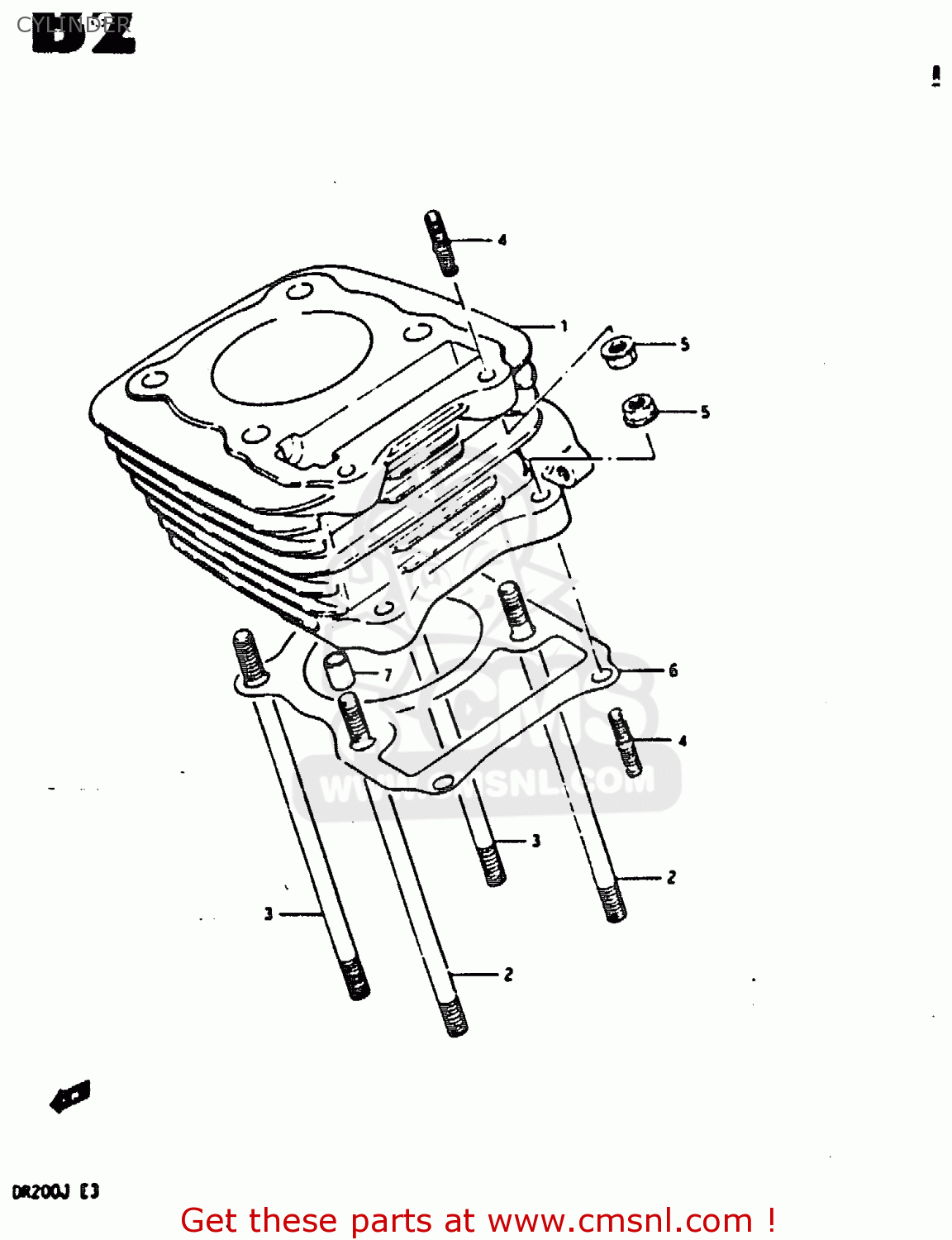 CYLINDER DR200 1988 (J)