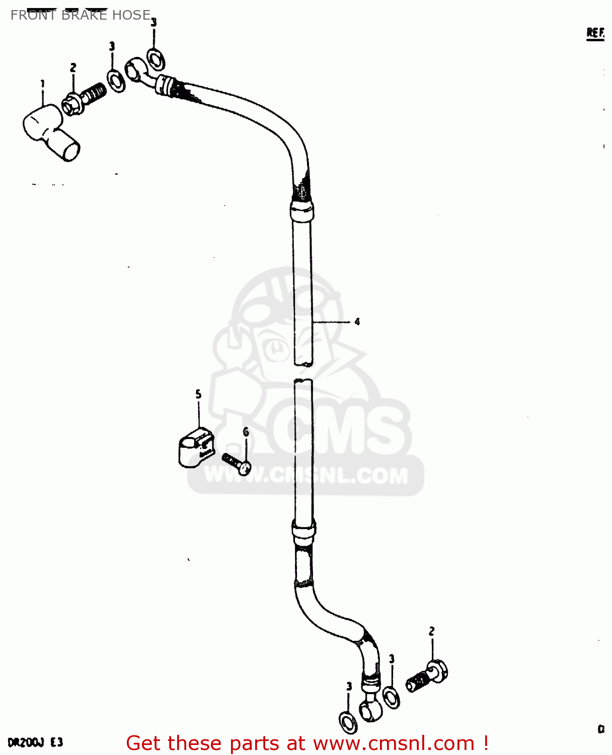 FRONT BRAKE HOSE DR200 1988 (J)