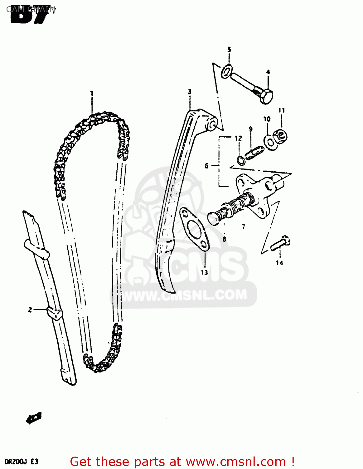 CAM CHAIN DR200 1988 (J)