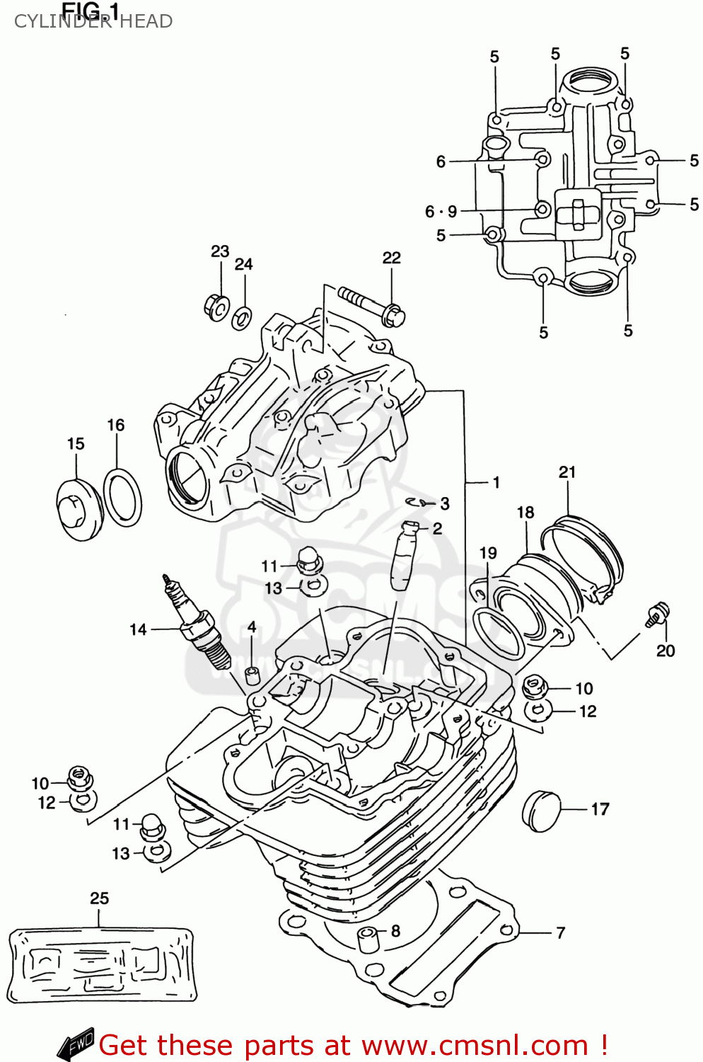 CYLINDER HEAD DR200SE 1996 (T) USA (E03)