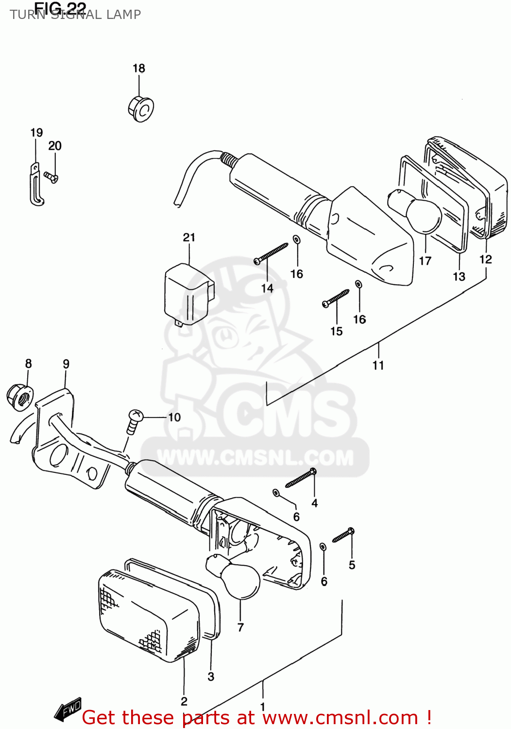 TURN SIGNAL LAMP DR200SE 1996 (T) USA (E03)