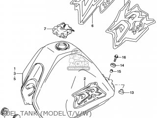 FUEL TANK (MODEL T/V/W) - DR200SE 1996 (T) USA (E03)